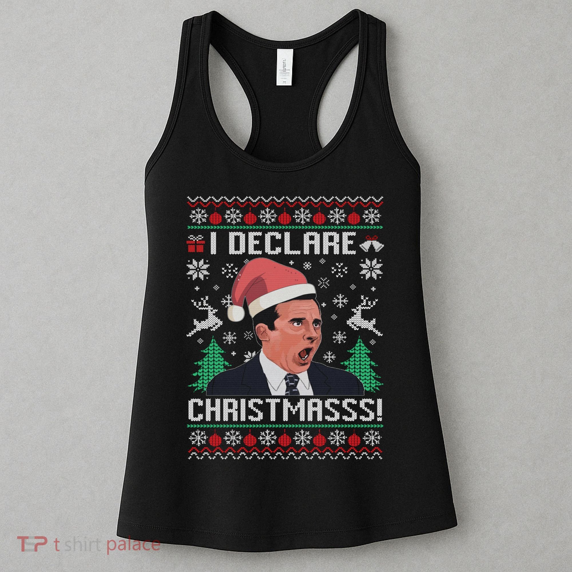 I Declare Christmas, The Office Christmas Sweater Women's Tank Top