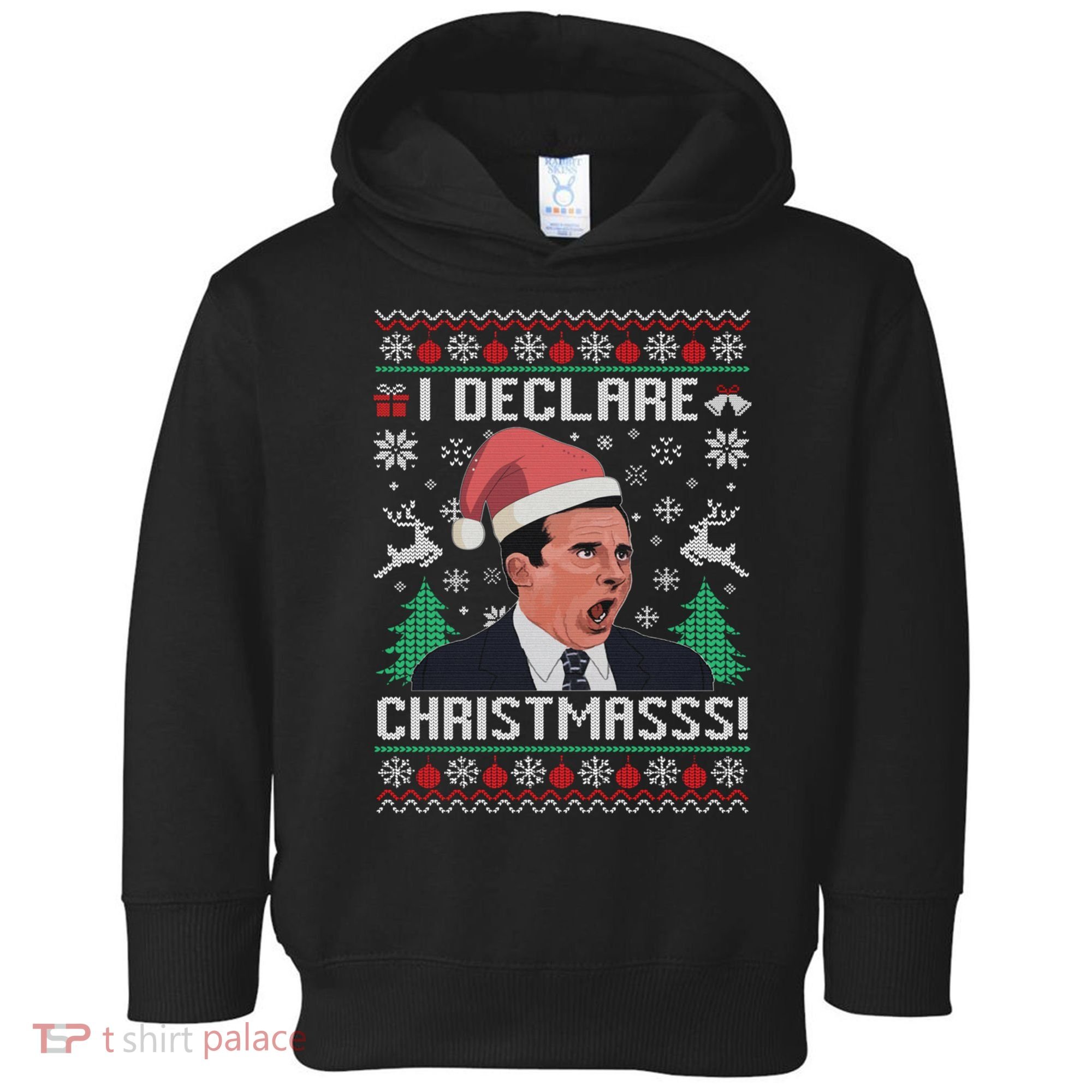 I Declare Christmas, The Office Christmas Sweater Toddler Hoodie