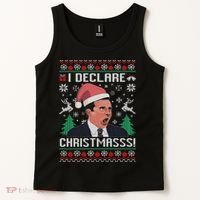 I Declare Christmas, The Office Christmas Sweater Tank Top thumb 2