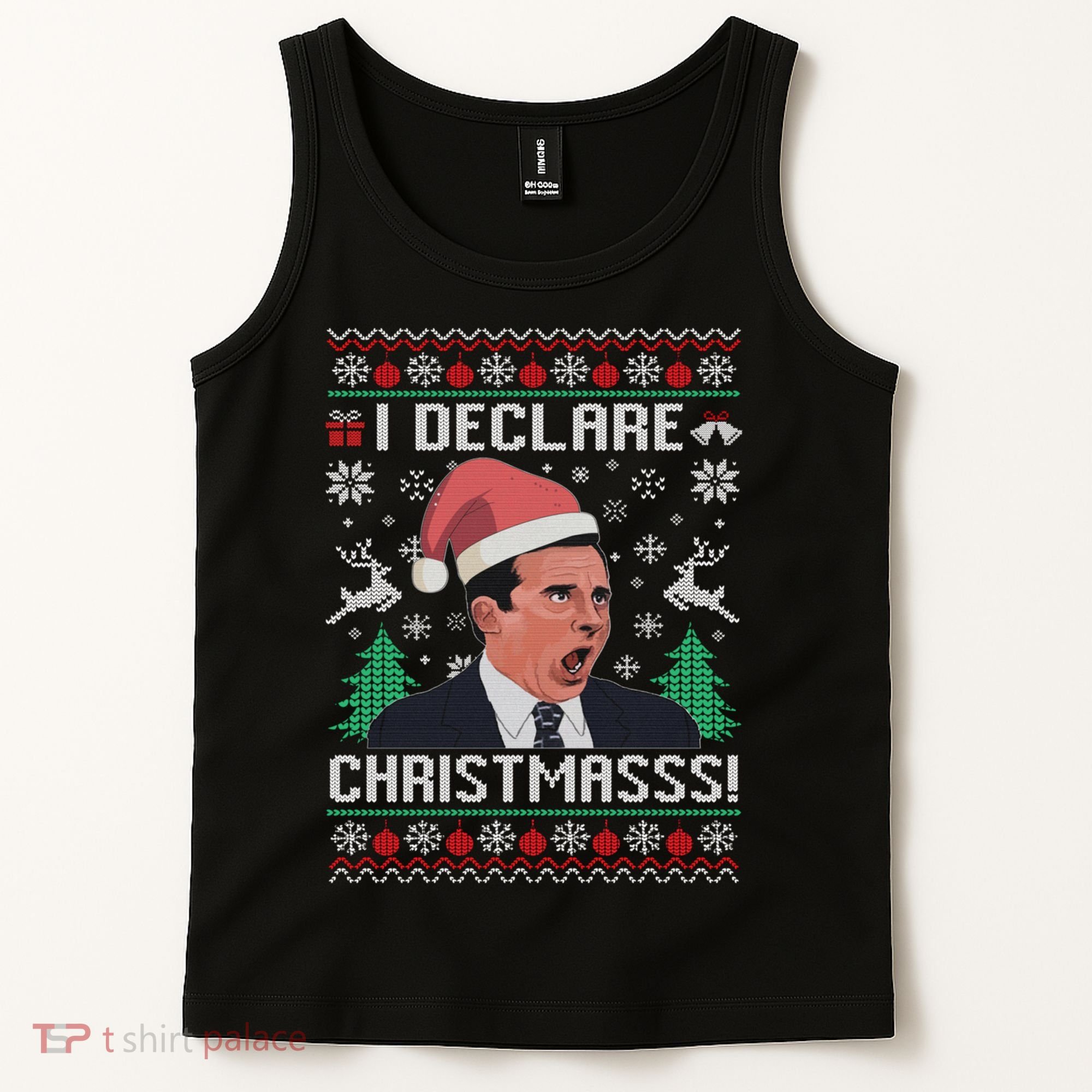 I Declare Christmas, The Office Christmas Sweater Tank Top