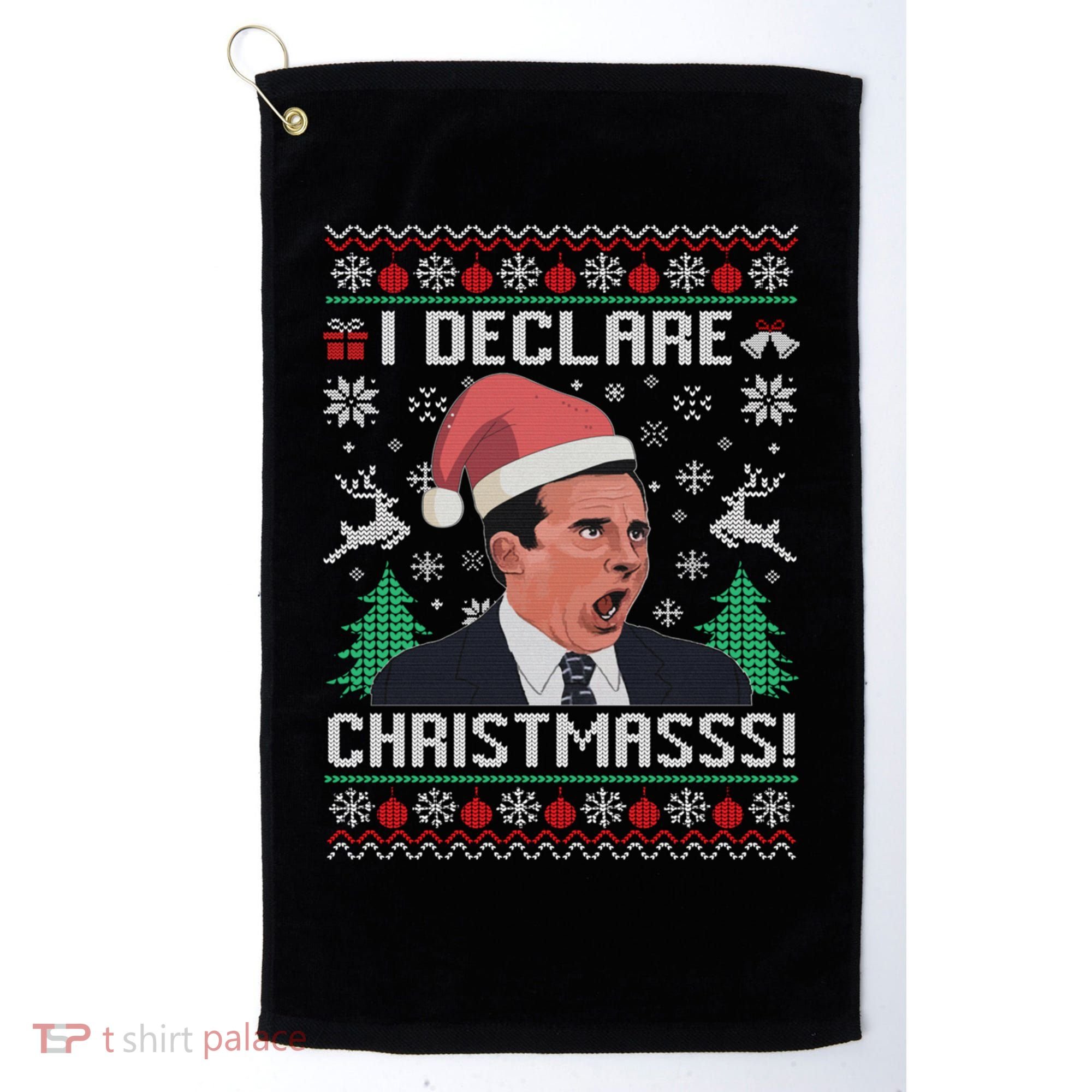 I Declare Christmas, The Office Christmas Sweater Golf Towel