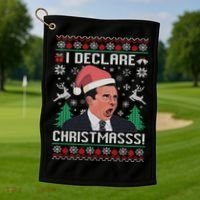 I Declare Christmas, The Office Christmas Sweater Golf Towel thumb 1