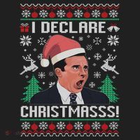 I Declare Christmas, The Office Christmas Sweater Golf Towel thumb 3