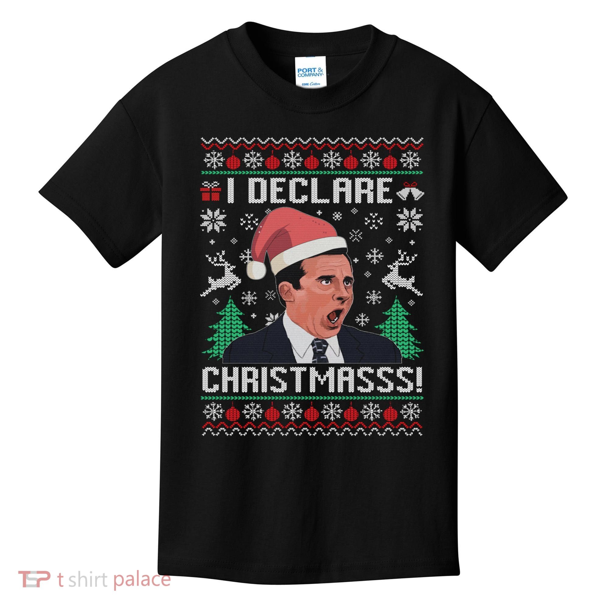 I Declare Christmas, The Office Christmas Sweater Kids T-Shirt