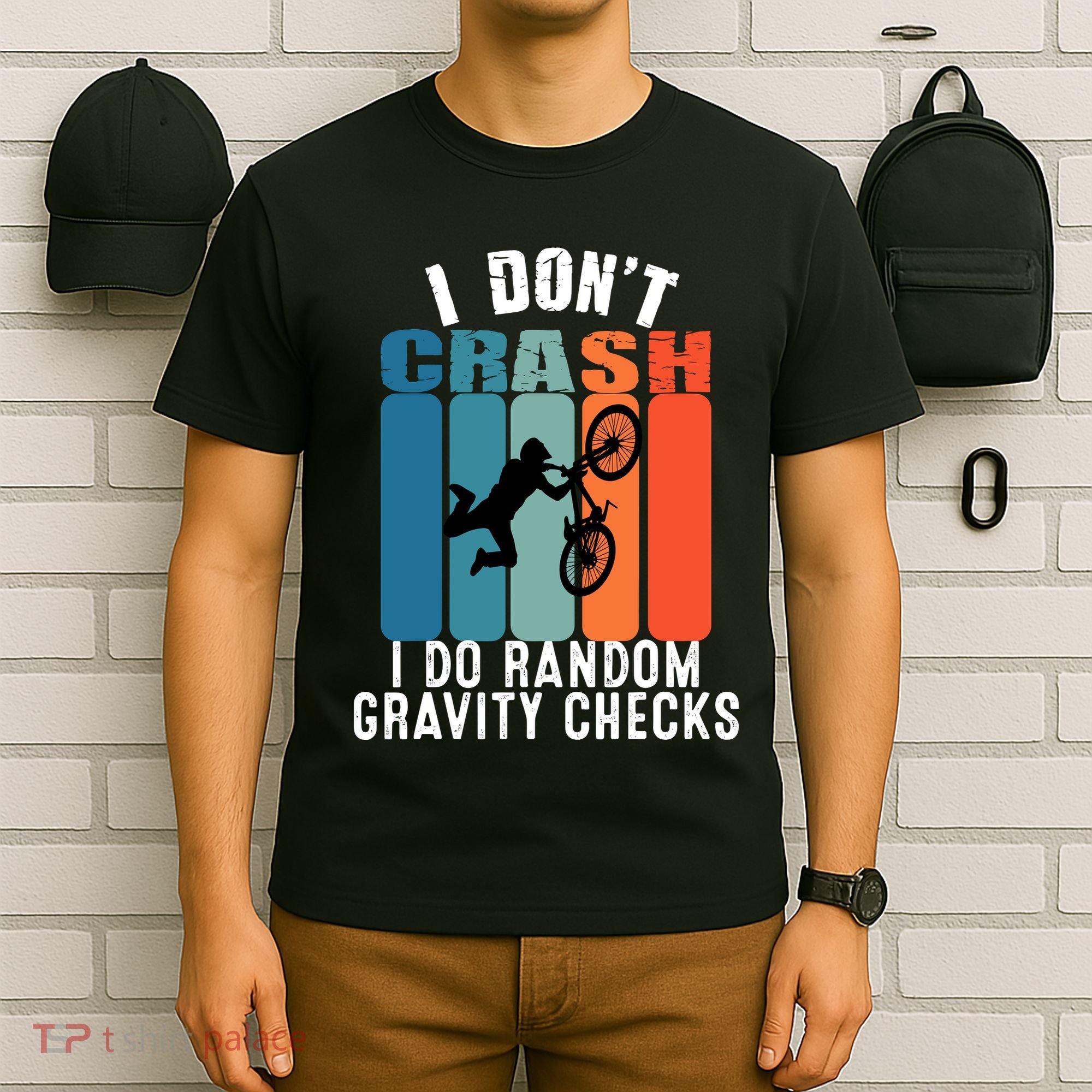I DonT Crash I Do Random Gravity Checks Bmx Boy Vintage T-Shirt