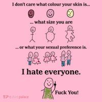 I DonT Care What Colour Your Skin Is What Size You Are ... I Hate Everyone Coaster thumb 2