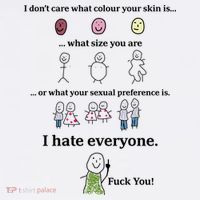 I DonT Care What Colour Your Skin Is What Size You Are ... I Hate Everyone Kids Sweatshirt thumb 2