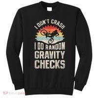 I Dont Crash I Do Random Gravity Checks Mountain Biking Sweatshirt thumb 0