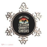 I Dont Crash I Do Random Gravity Checks Mountain Biking Ornament thumb 0