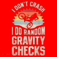 I Dont Crash I Do Random Gravity Checks Mountain Biking Santa Hat thumb 1