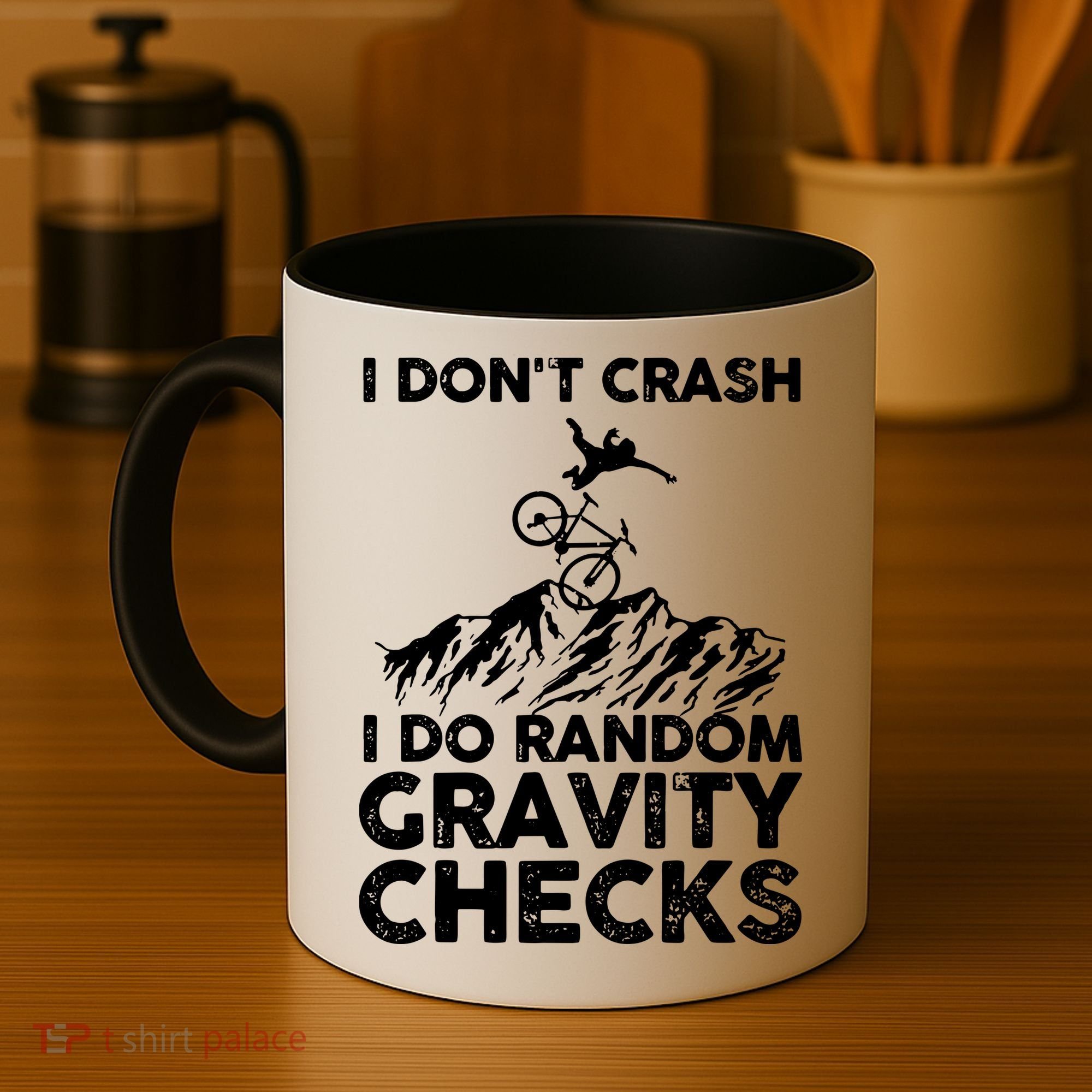 I Don't Crash I Do Random Gravity Checks Mountain Biking Coffee Mug