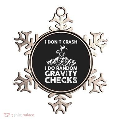 I Don't Crash I Do Random Gravity Checks Mountain Biking Ornament