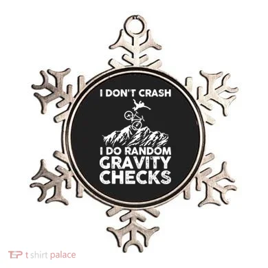 I Don't Crash I Do Random Gravity Checks Mountain Biking Ornament