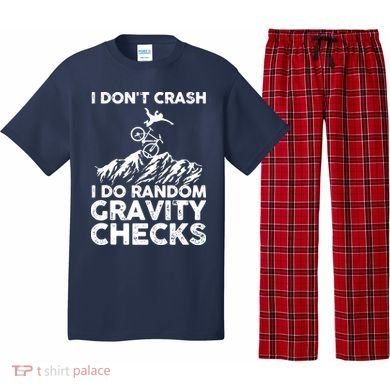I Don't Crash I Do Random Gravity Checks Mountain Biking Pajama Set