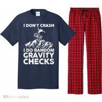 I Don't Crash I Do Random Gravity Checks Mountain Biking Pajama Set thumb 0