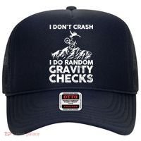 I Don't Crash I Do Random Gravity Checks Mountain Biking Hat thumb 0