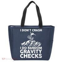 I Don't Crash I Do Random Gravity Checks Mountain Biking Tote Bag thumb 0