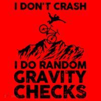 I Don't Crash I Do Random Gravity Checks Mountain Biking Santa Hat thumb 1