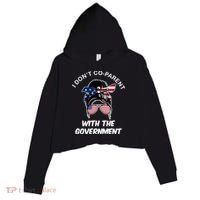 I Don't Co Parent With The Government Crop Fleece Hoodie thumb 0