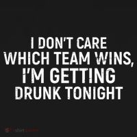 I Don't Care Which Team Wins, I'm Getting Drunk Tonight Apron thumb 3