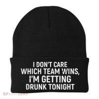 I Don't Care Which Team Wins, I'm Getting Drunk Tonight Beanie thumb 0