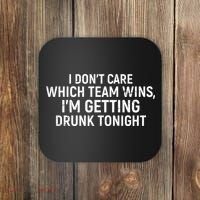 I Don't Care Which Team Wins, I'm Getting Drunk Tonight Coaster thumb 0