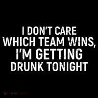 I Don't Care Which Team Wins, I'm Getting Drunk Tonight Women's Hoodie thumb 2