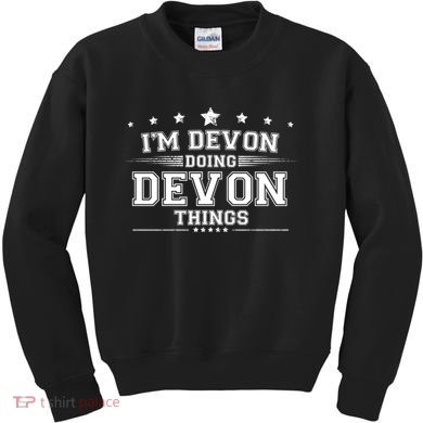 Im Devon Doing Devon Things Kids Sweatshirt