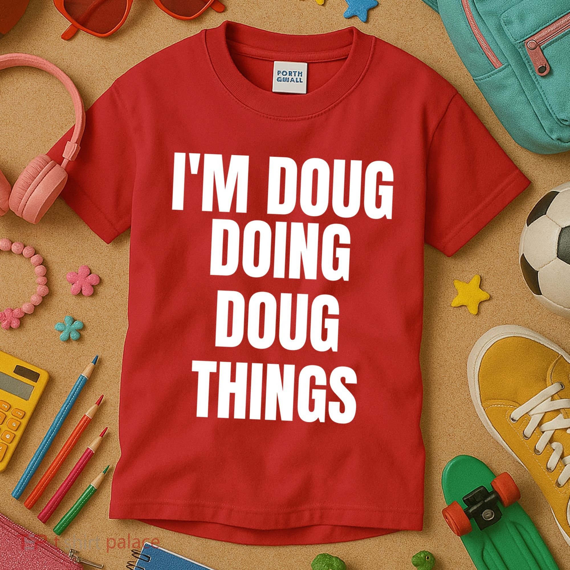 Im Doug Doing Doug Things Funny Birthday Name Gift Kids T-Shirt