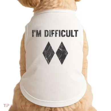Im Difficult Double Black Diamond Ski Snowboard Doggie Tank