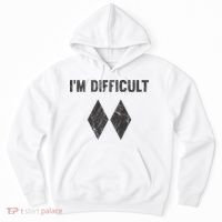 Im Difficult Double Black Diamond Ski Snowboard Hoodie thumb 0