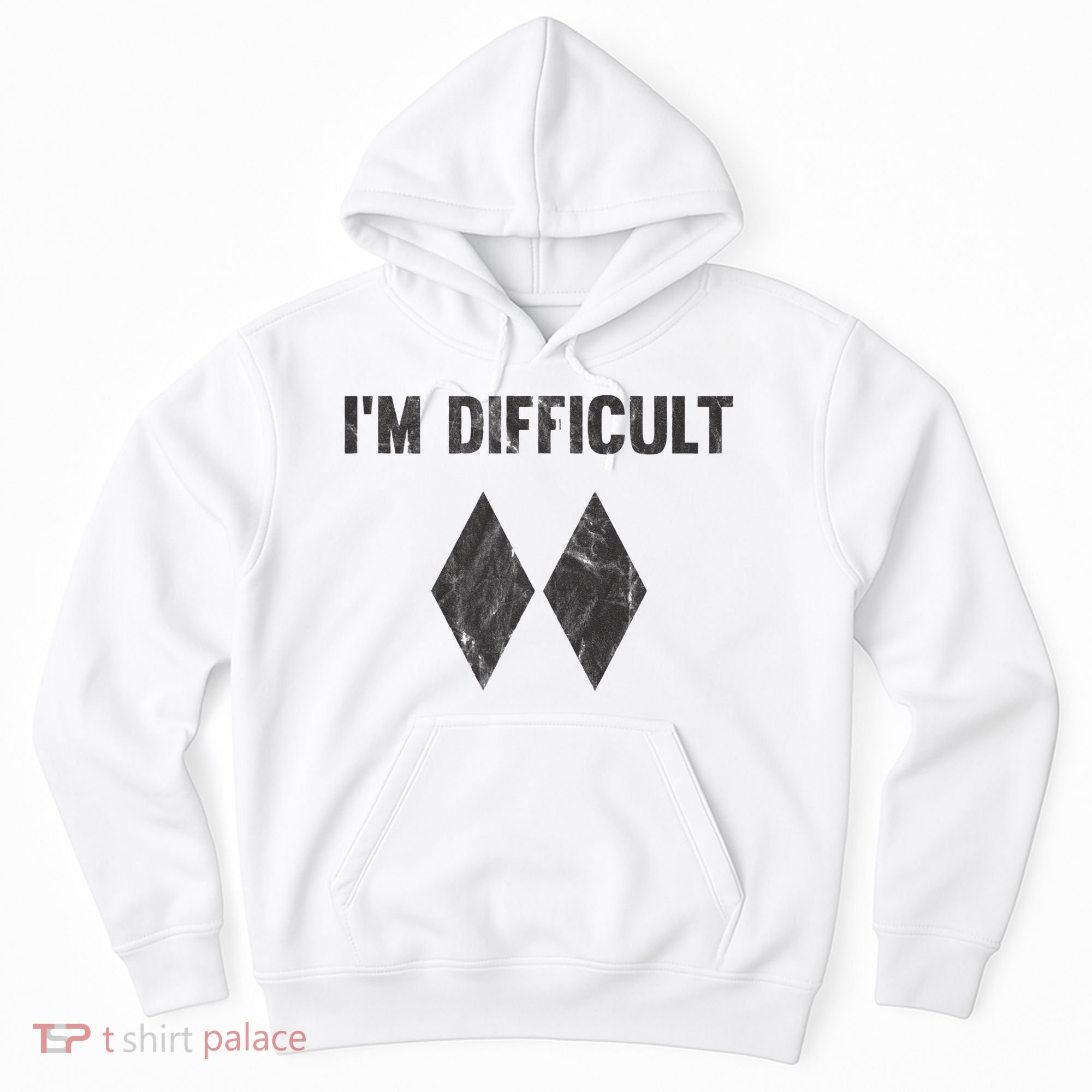 Im Difficult Double Black Diamond Ski Snowboard Hoodie