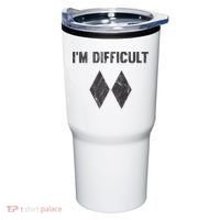 Im Difficult Double Black Diamond Ski Snowboard Tumbler thumb 0