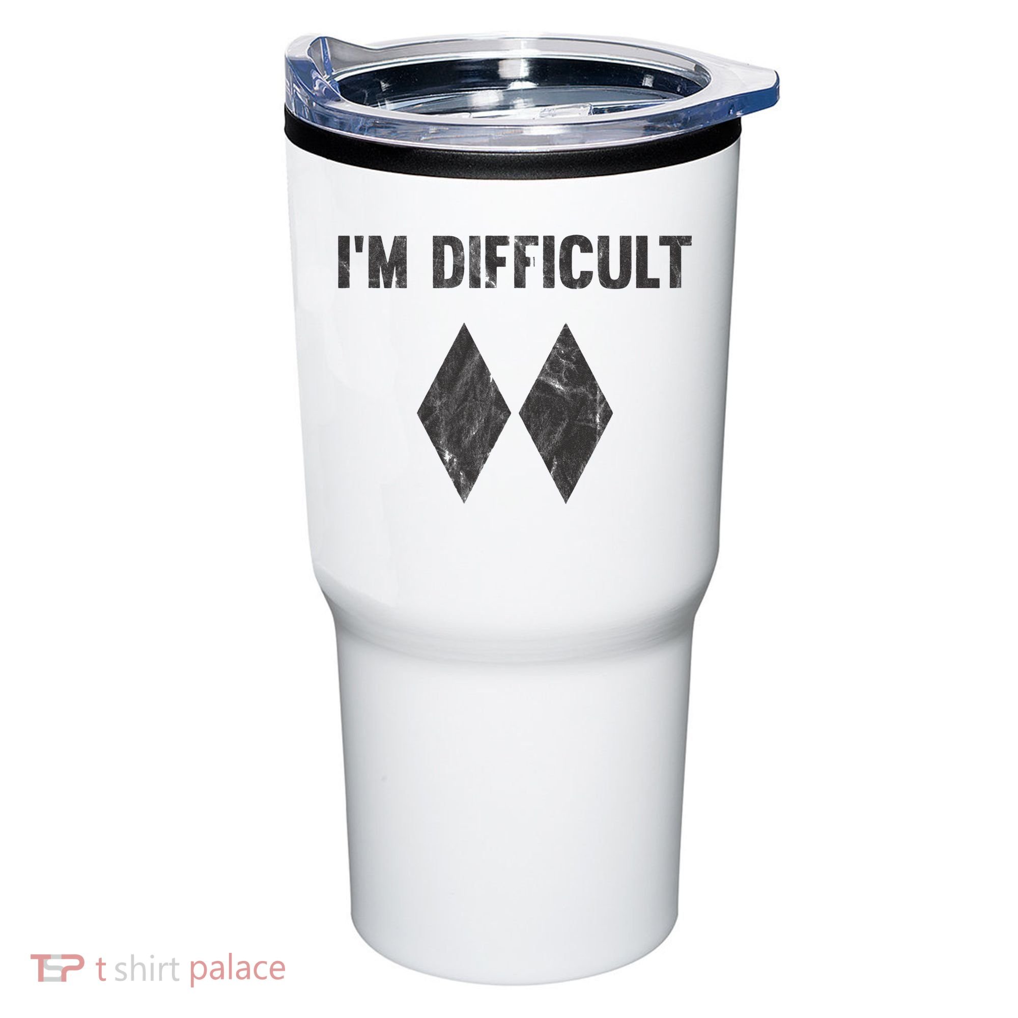 Im Difficult Double Black Diamond Ski Snowboard Tumbler