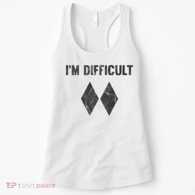 Im Difficult Double Black Diamond Ski Snowboard Women's Tank Top