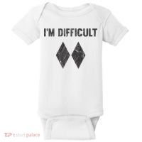 Im Difficult Double Black Diamond Ski Snowboard Baby Bodysuit thumb 0