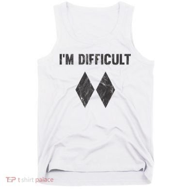 Im Difficult Double Black Diamond Ski Snowboard Tank Top
