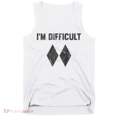 Im Difficult Double Black Diamond Ski Snowboard Tank Top