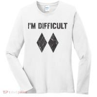 Im Difficult Double Black Diamond Ski Snowboard Women's Long Sleeve Shirt thumb 0