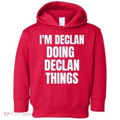 IM Declan Doing Declan Things Funny Birthday Name Gift Toddler Hoodie
