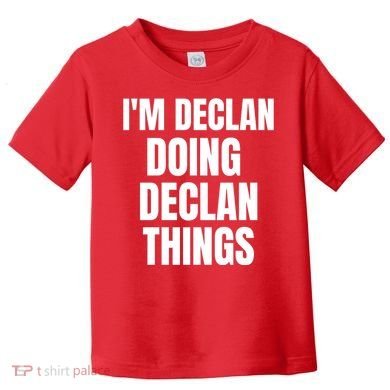 IM Declan Doing Declan Things Funny Birthday Name Gift Toddler T-Shirt