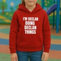 IM Declan Doing Declan Things Funny Birthday Name Gift Kids Hoodie thumb 3