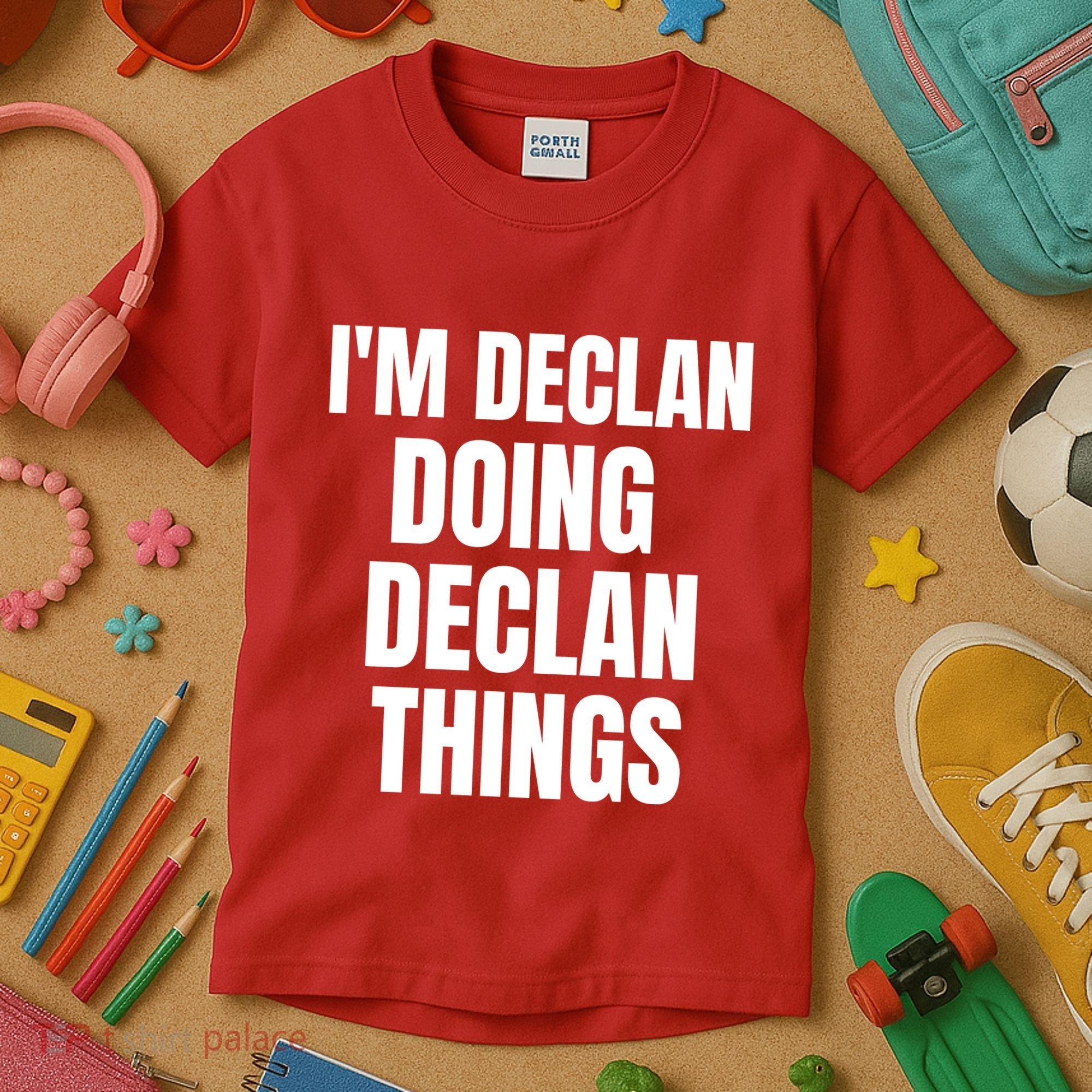 IM Declan Doing Declan Things Funny Birthday Name Gift Kids T-Shirt