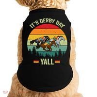 It's Derby Day Yall Retro Derby Horse Racing Lovers Gift Doggie Tank thumb 0