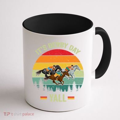 It's Derby Day Yall Retro Derby Horse Racing Lovers Gift Coffee Mug back