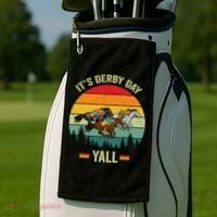 It's Derby Day Yall Retro Derby Horse Racing Lovers Gift Golf Towel thumb 2