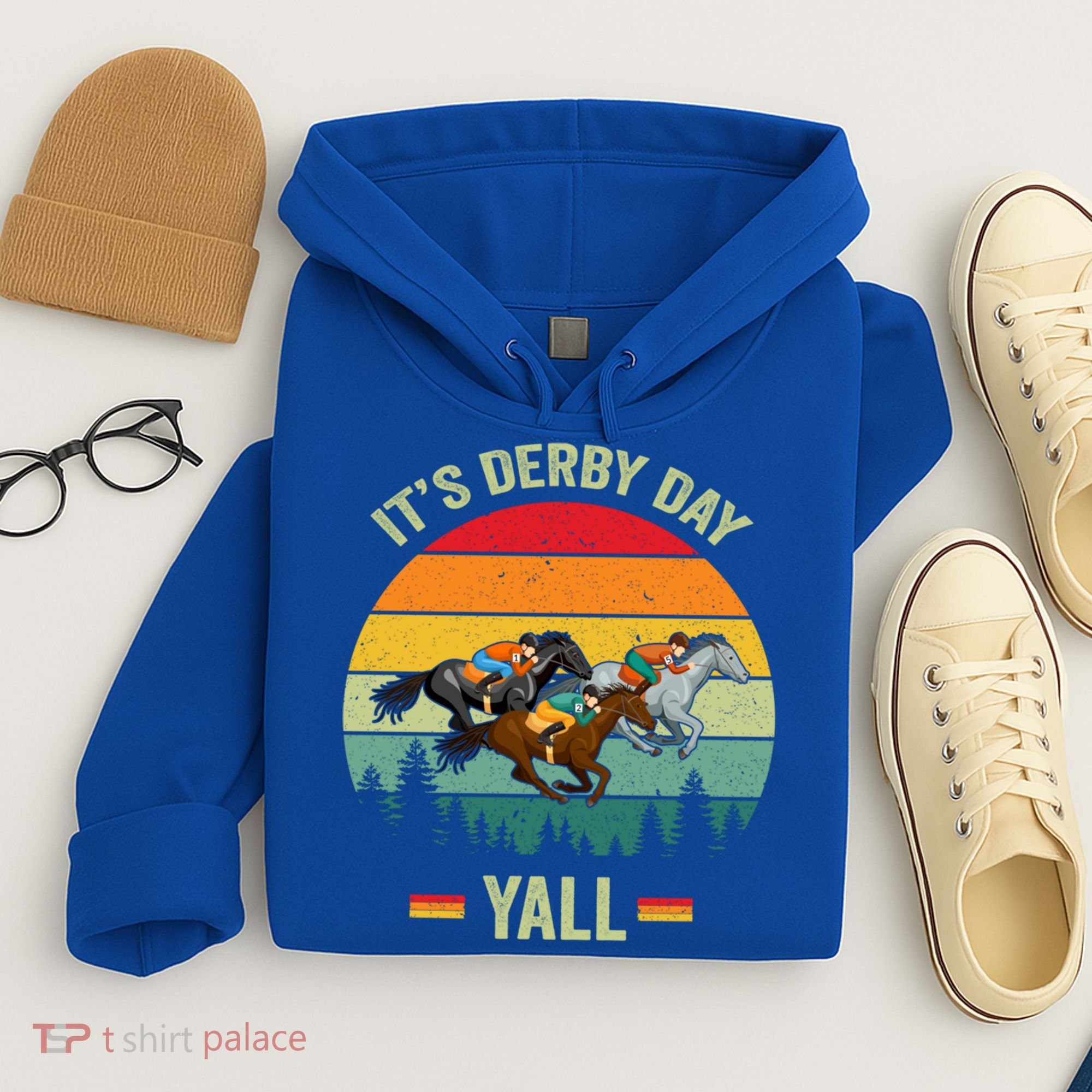 It's Derby Day Yall Retro Derby Horse Racing Lovers Gift Hoodie