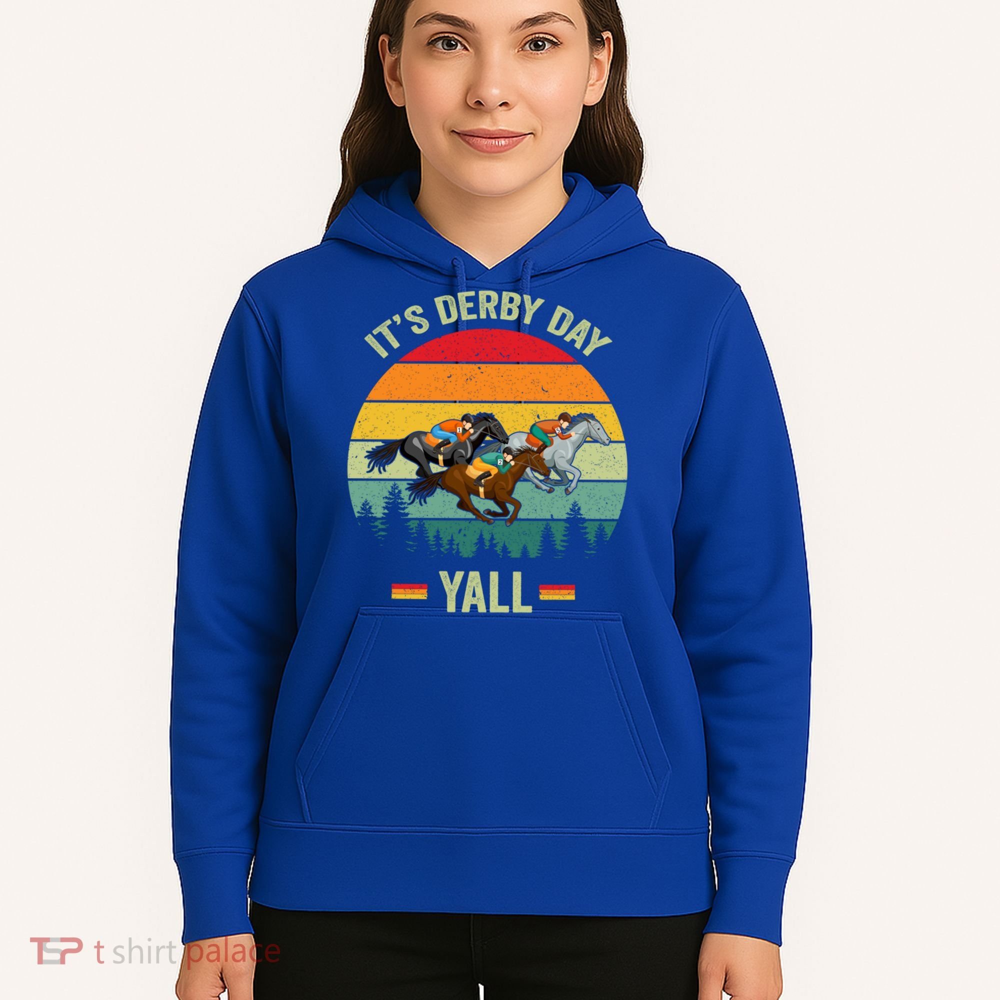 It's Derby Day Yall Retro Derby Horse Racing Lovers Gift Hoodie