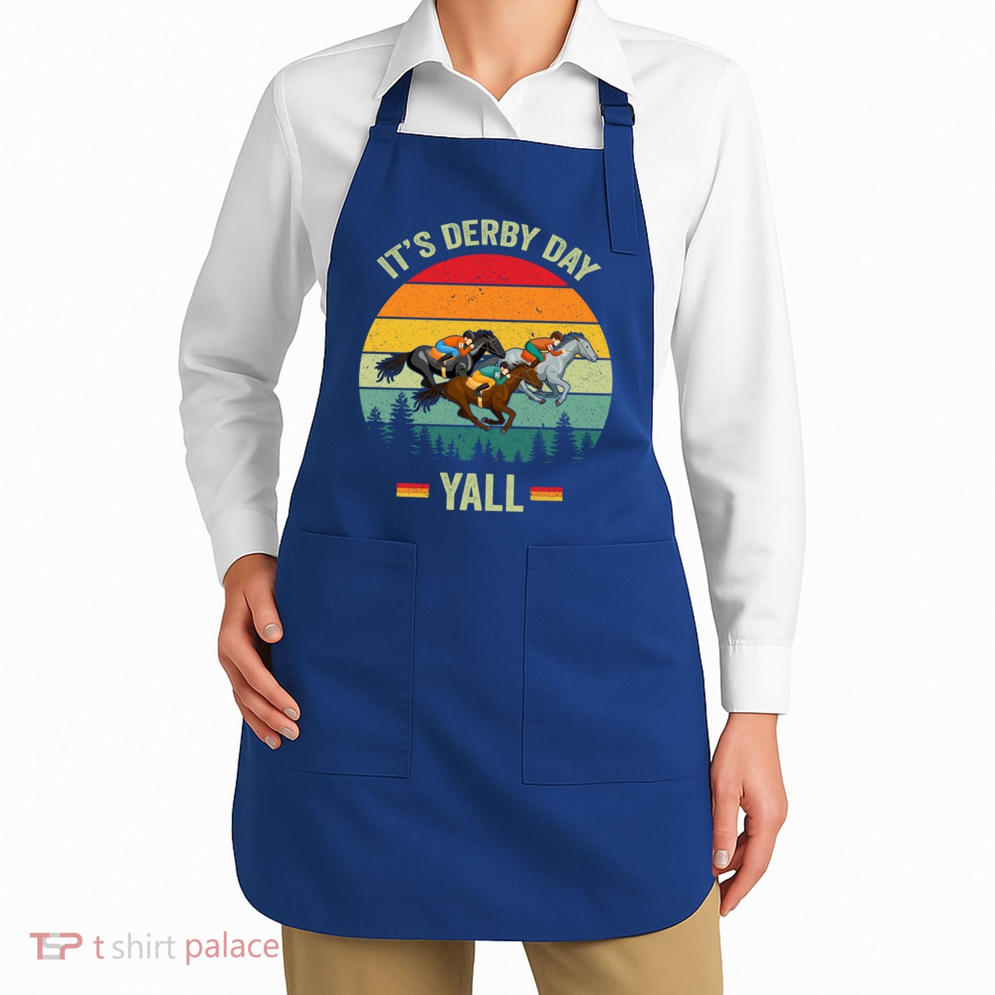It's Derby Day Yall Retro Derby Horse Racing Lovers Gift Apron