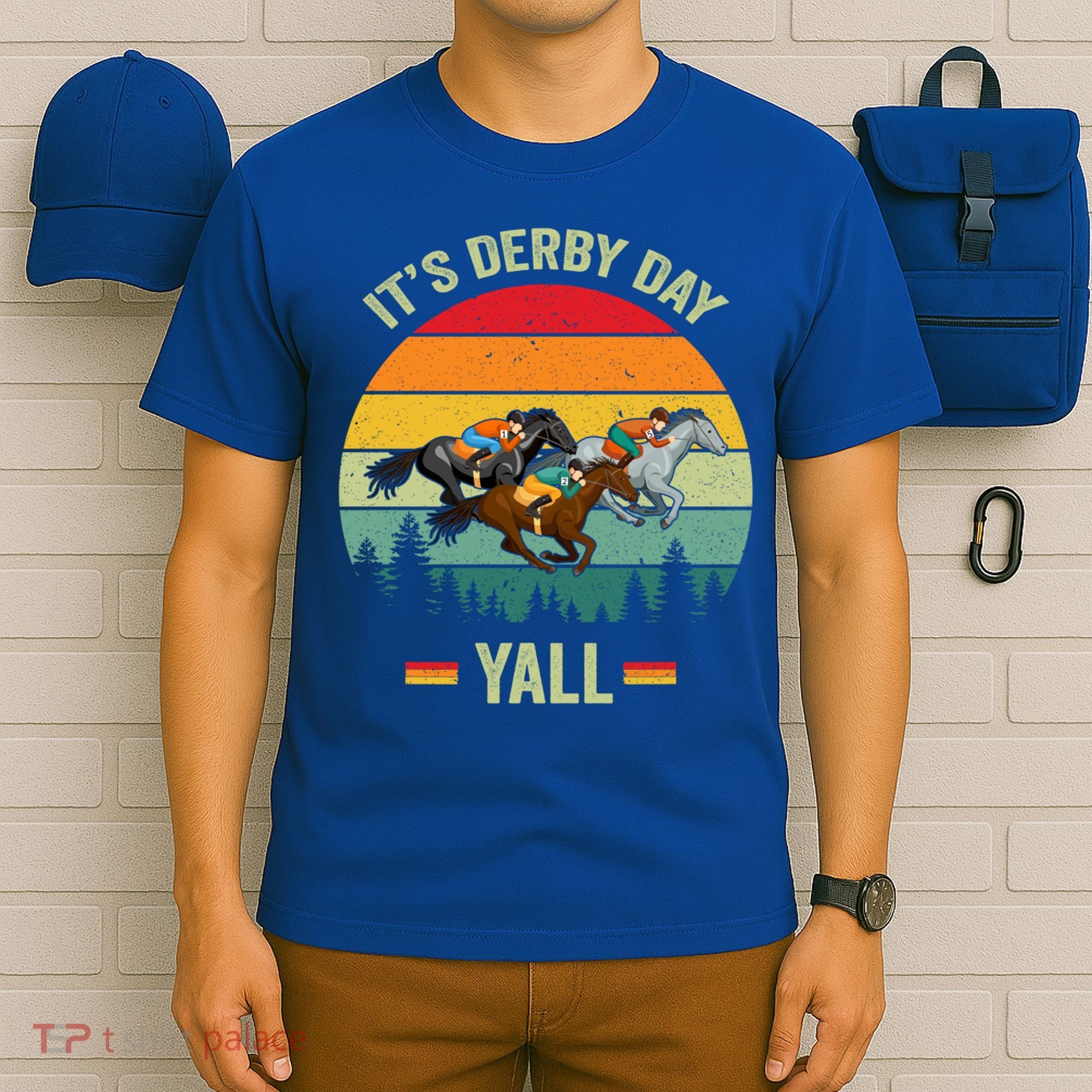 It's Derby Day Yall Retro Derby Horse Racing Lovers Gift T-Shirt